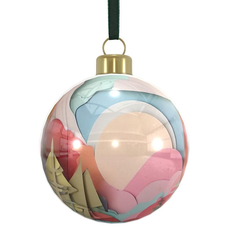 Linocut | Designer Christmas Baubles | S2517