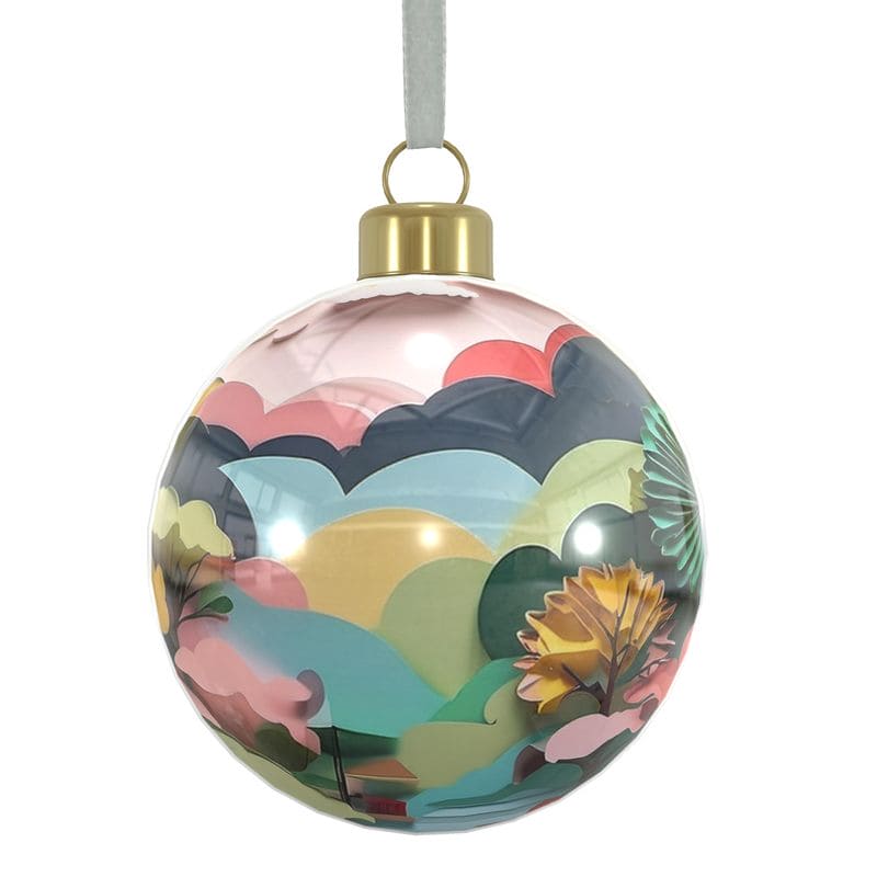 Linocut | Designer Christmas Baubles | S2516