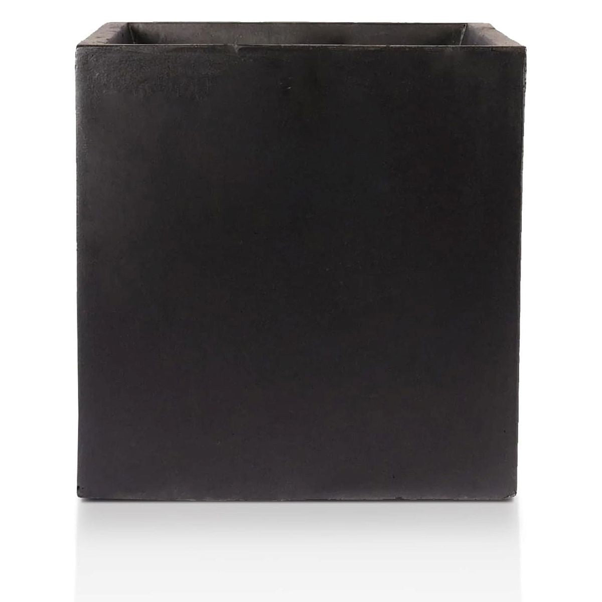 IDEALIST Lite Contemporary Flower Box  | S25351 | Square Garden Planter, Faux Lead Light Concrete Outdoor Large Plant Pot H60 L60 W60 cm, 195L