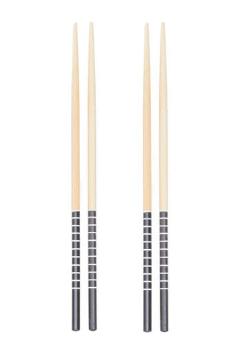 Jurado 6pc White Ceramic and Wood Sushi