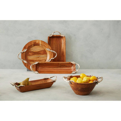 Vine Acacia Wood Small Rectangular Serving Dish