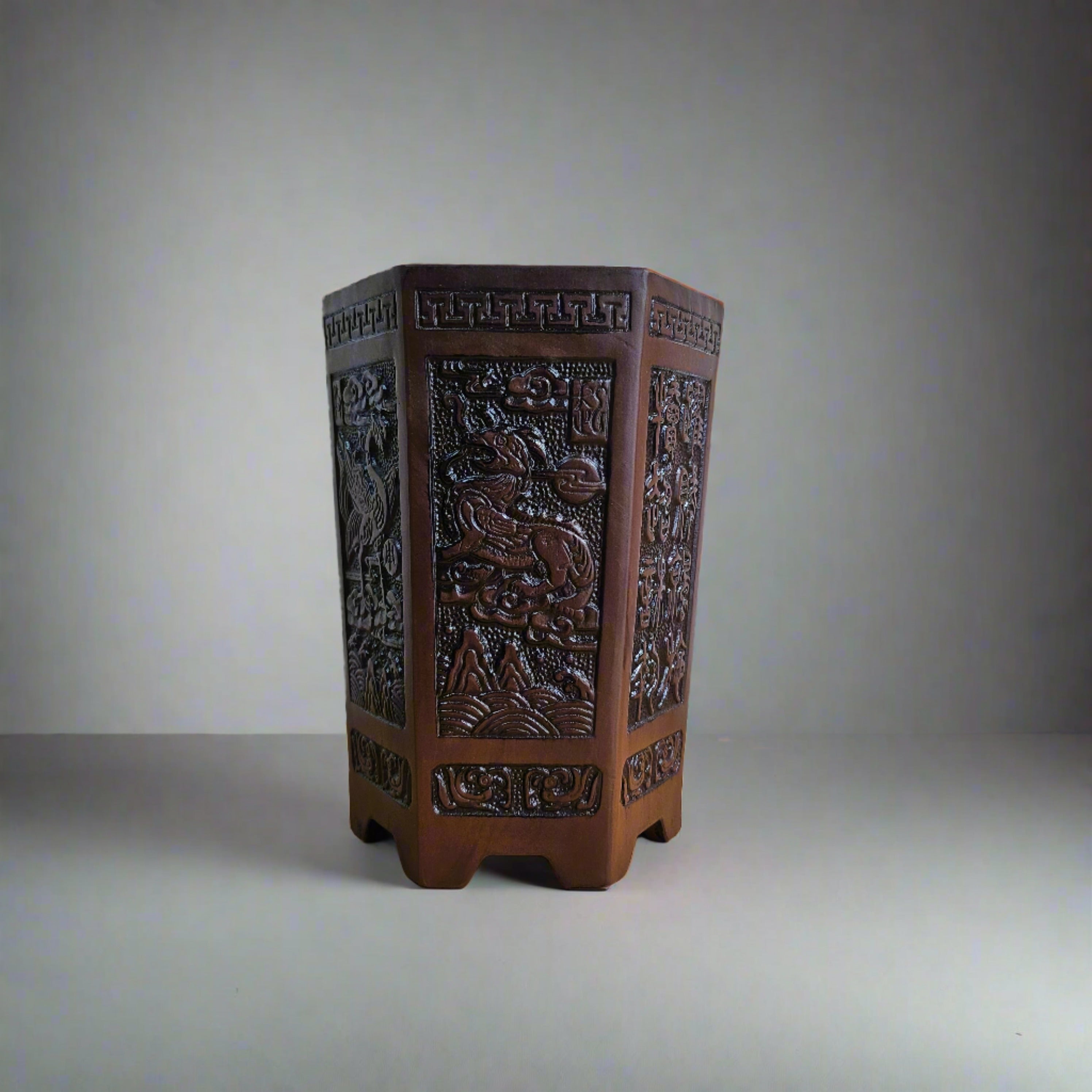 21cm Premium Unglazed Bonsai Pot | Cascade | 21cm x 30cm | Brown S25880