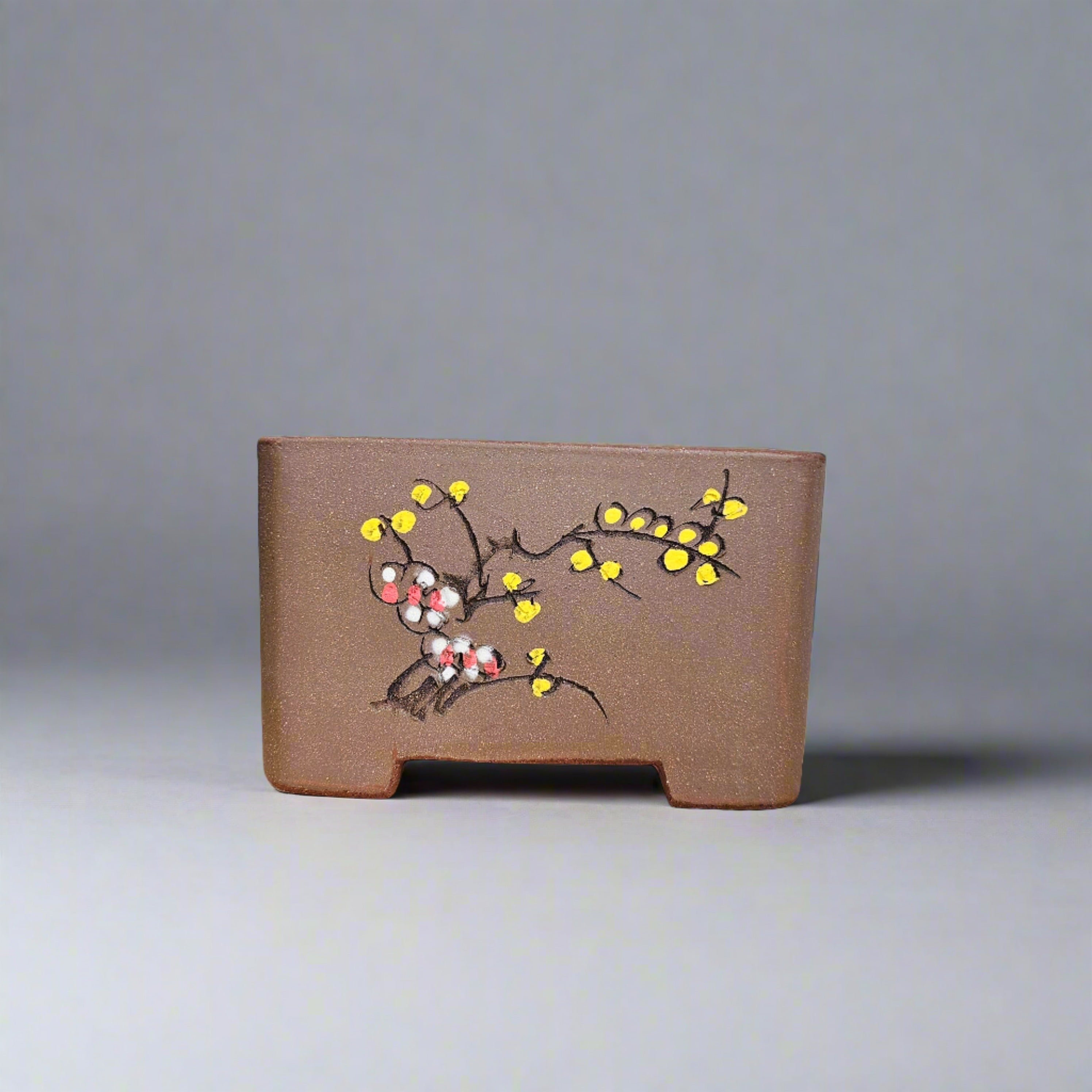 26cm Premium Unglazed Bonsai Pot | Cascade | 26cm x 16cm | Brown S25864