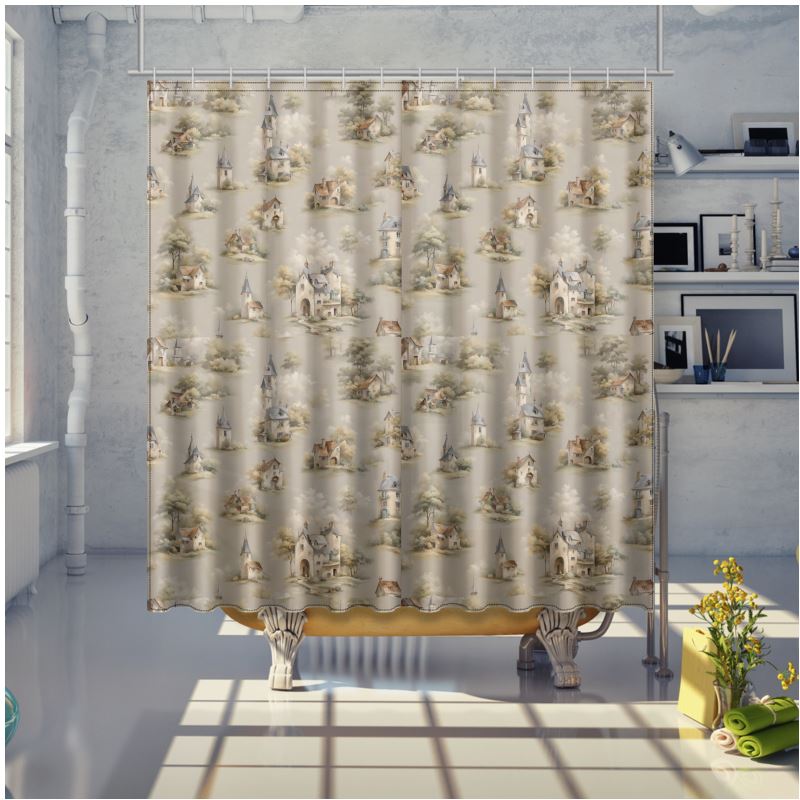 Shower Curtain | French Country Inspired | S24528 - Shower Curtain | French Country Inspired | S24528 - Sisuverse