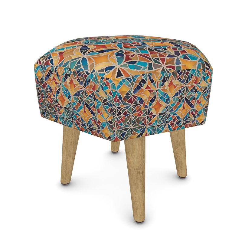 Footstool | Moroccan Mosaics | S24561 - Footstool | Moroccan Mosaics | S24561 - Sisuverse