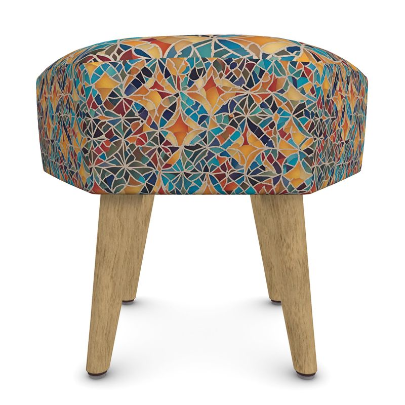 Footstool | Moroccan Mosaics | S24561 - Footstool | Moroccan Mosaics | S24561 - Sisuverse