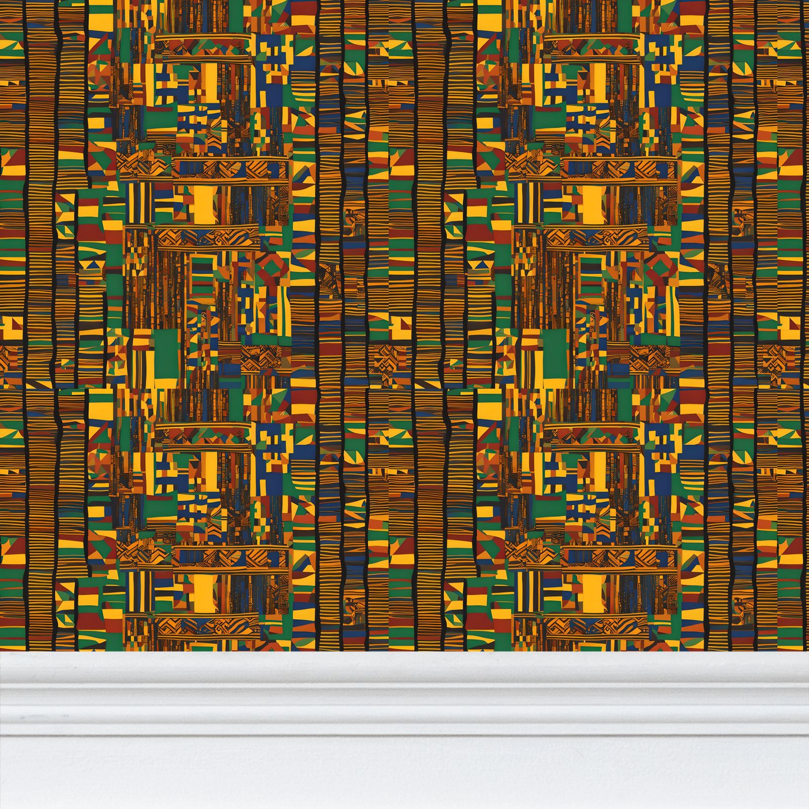 Self-Adhesive Wallpaper | Kente pattern | S24601 - Self-Adhesive Wallpaper | Kente pattern | S24601 - Sisuverse