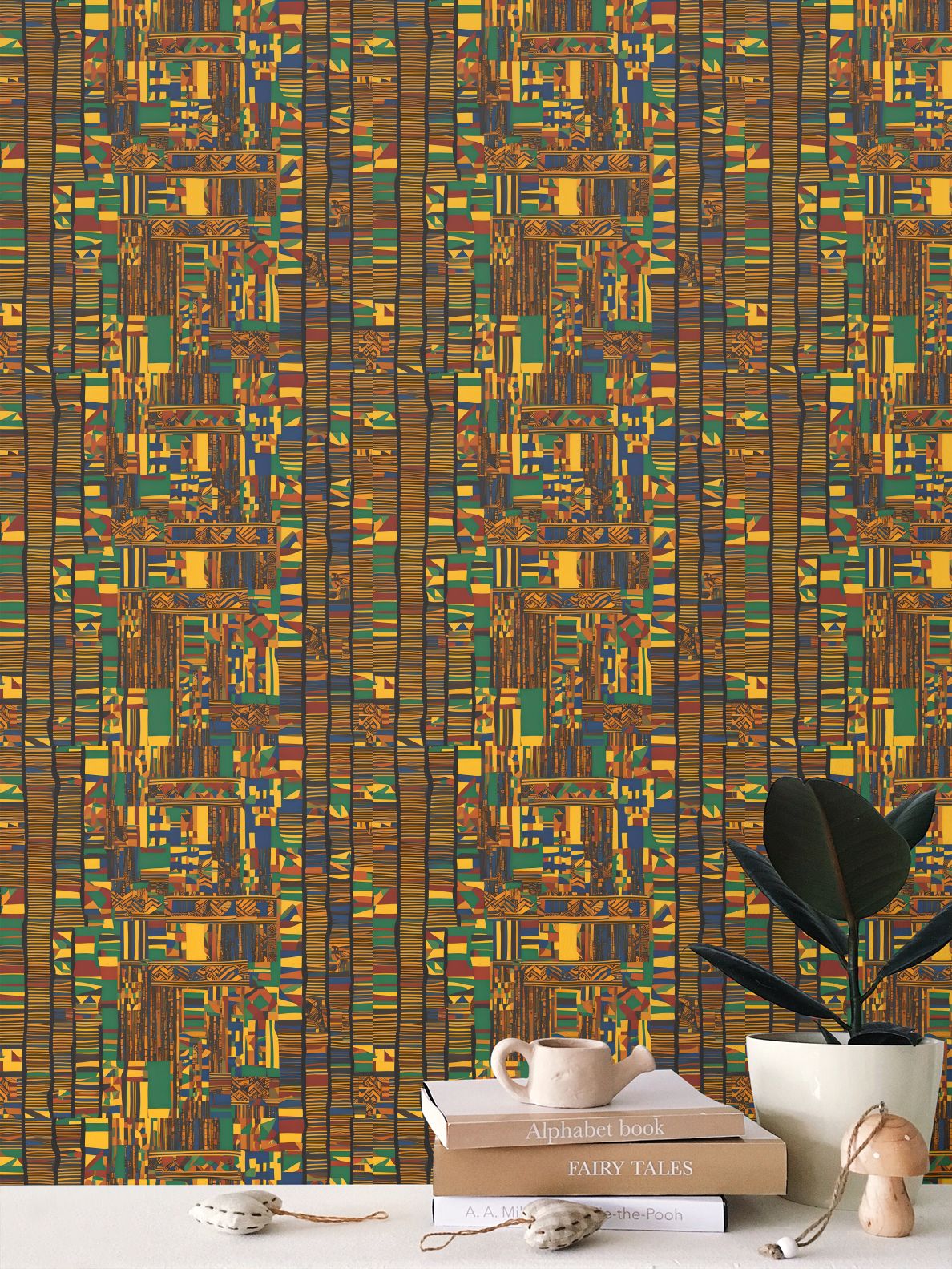 Self-Adhesive Wallpaper | Kente pattern | S24601 - Self-Adhesive Wallpaper | Kente pattern | S24601 - Sisuverse