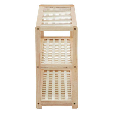 Parker Natural Wood 3 Tier Shoe Rack