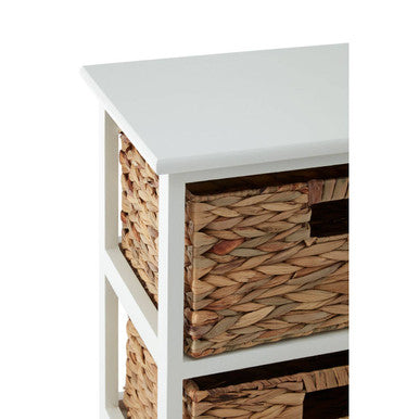 Padstow 3 Drawer White Frame Storage Unit