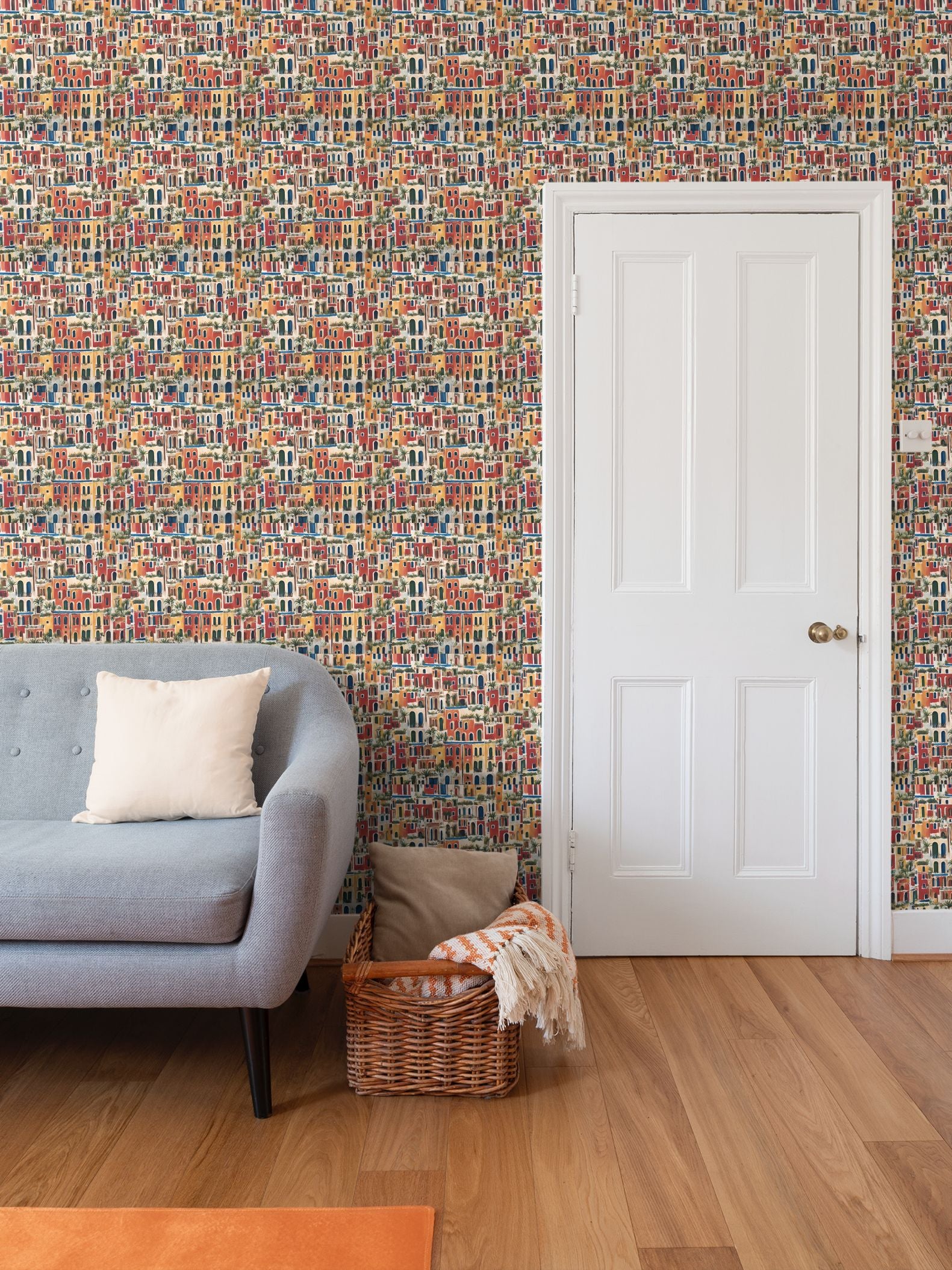 Self-Adhesive Wallpaper | Mediterranean Bustle | S24610 - Self-Adhesive Wallpaper | Mediterranean Bustle | S24610 - Sisuverse