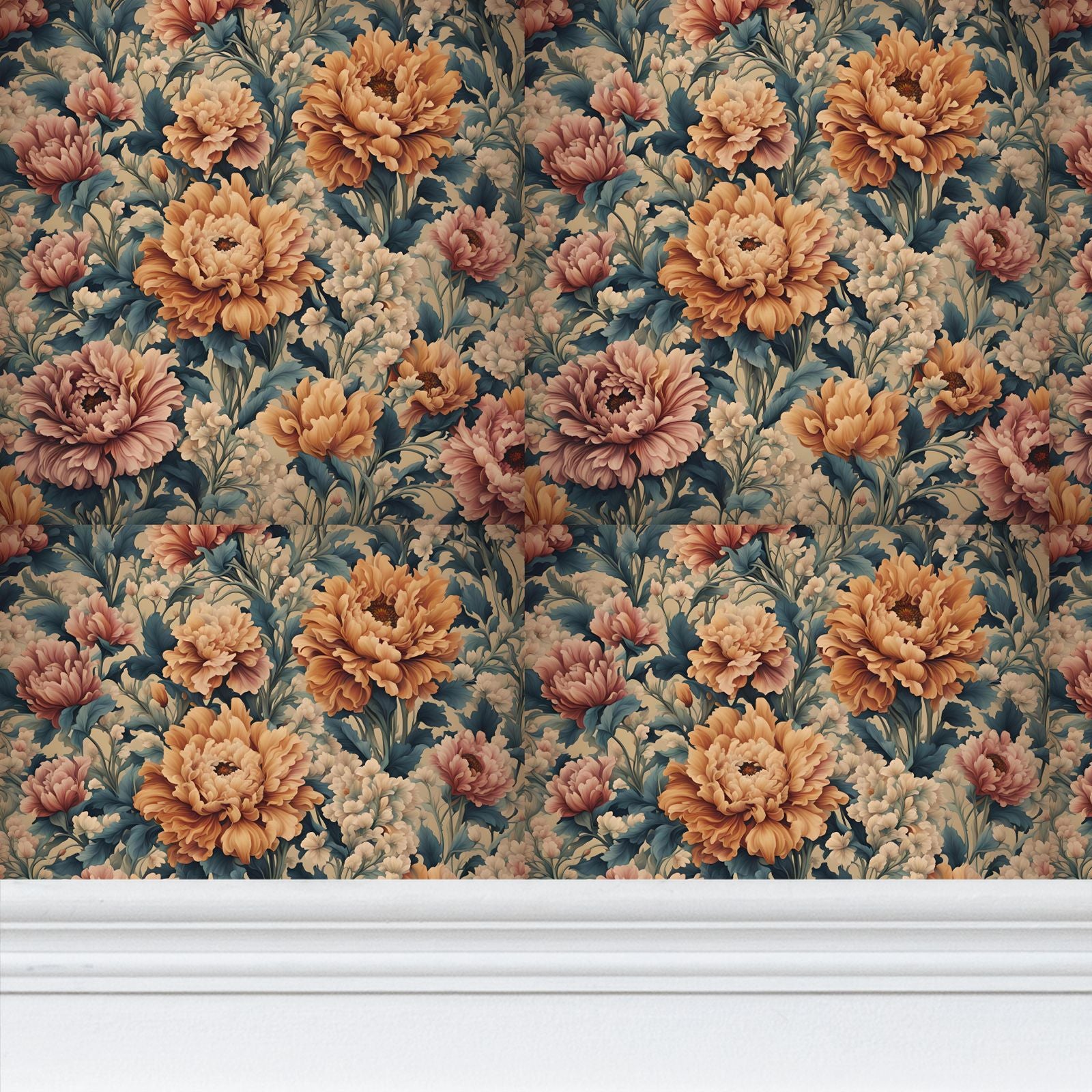 Self-Adhesive Wallpaper | Art Deco Florals | S24613 - Self-Adhesive Wallpaper | Art Deco Florals | S24613 - Sisuverse