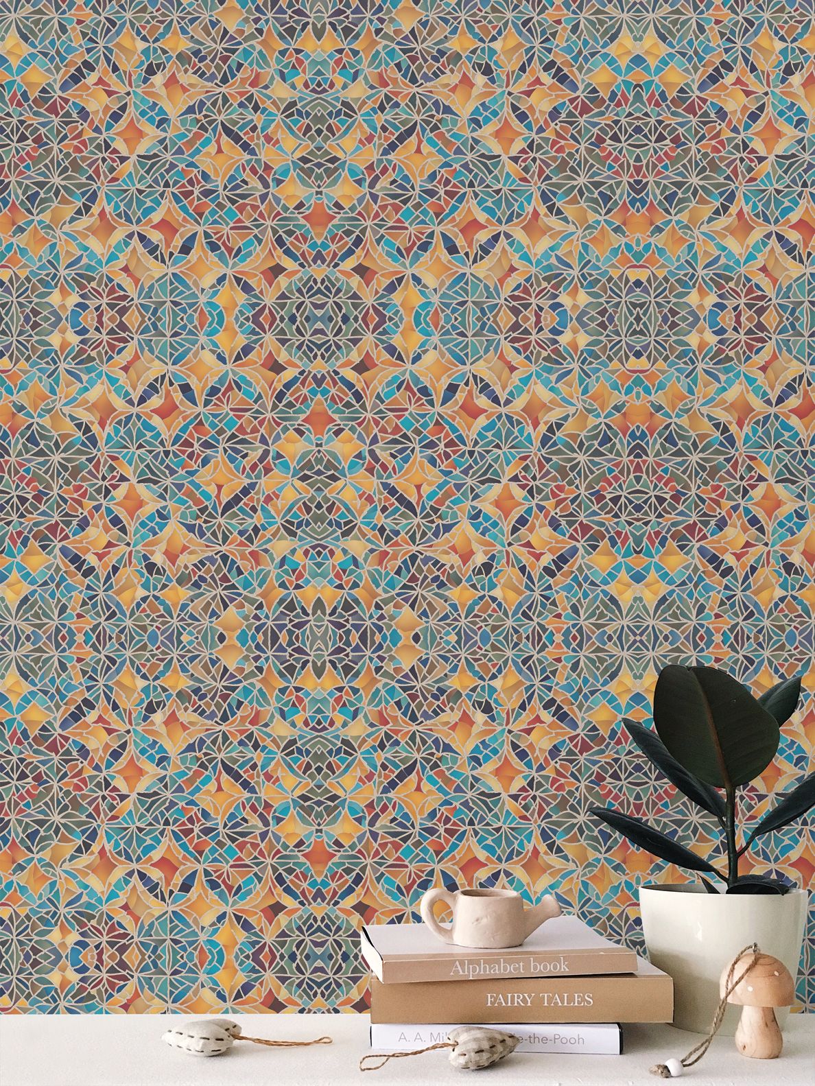 Self-Adhesive Wallpaper | Moroccan Mosaics | S24605 - Self-Adhesive Wallpaper | Moroccan Mosaics | S24605 - Sisuverse