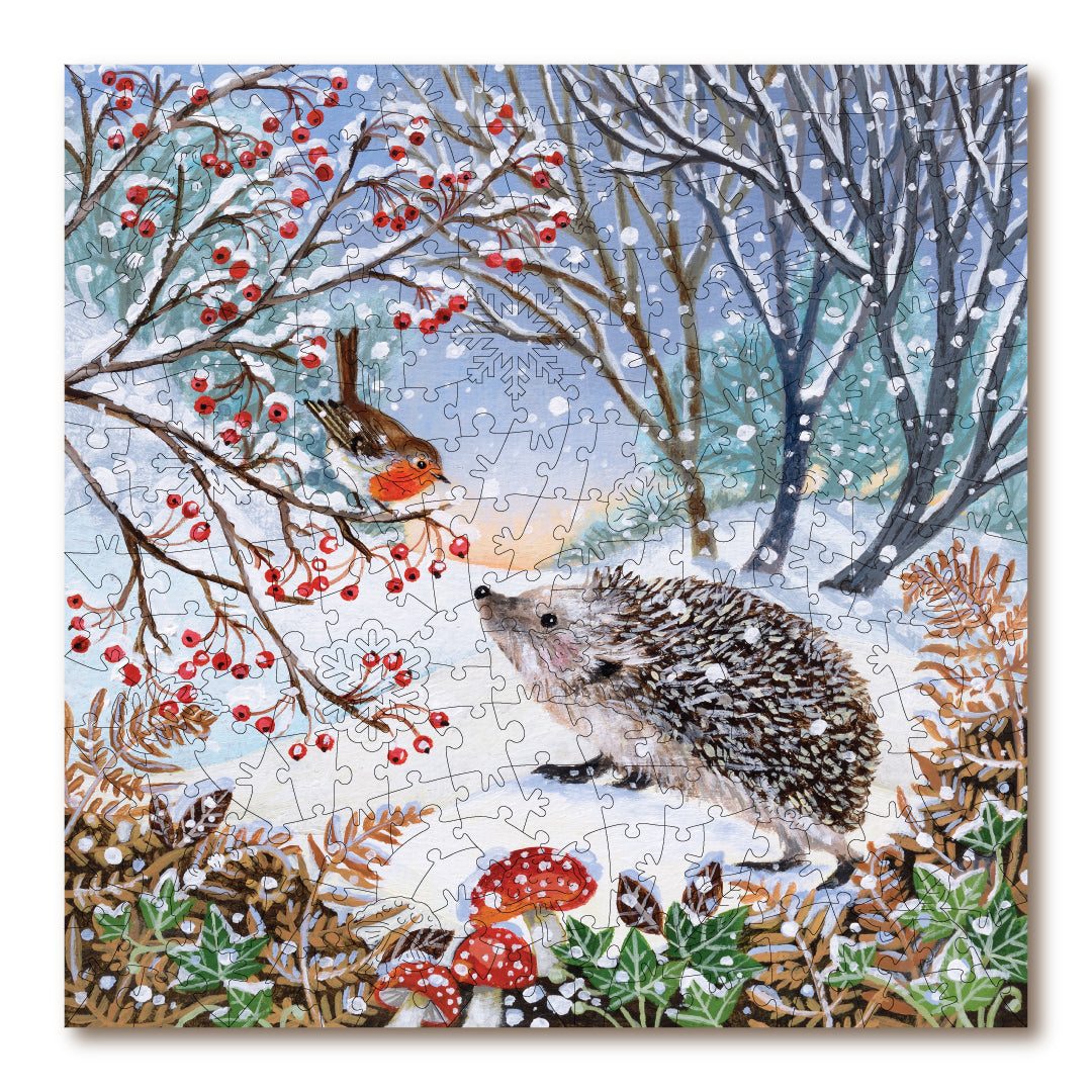 Snowy Hedgehog & Robin  | S251292