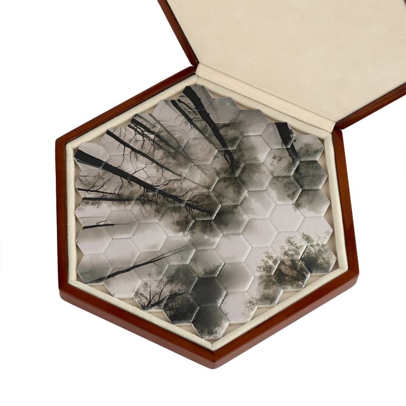 Woodland Canopy | Custom Ceramic Hexagon Puzzle |S3125