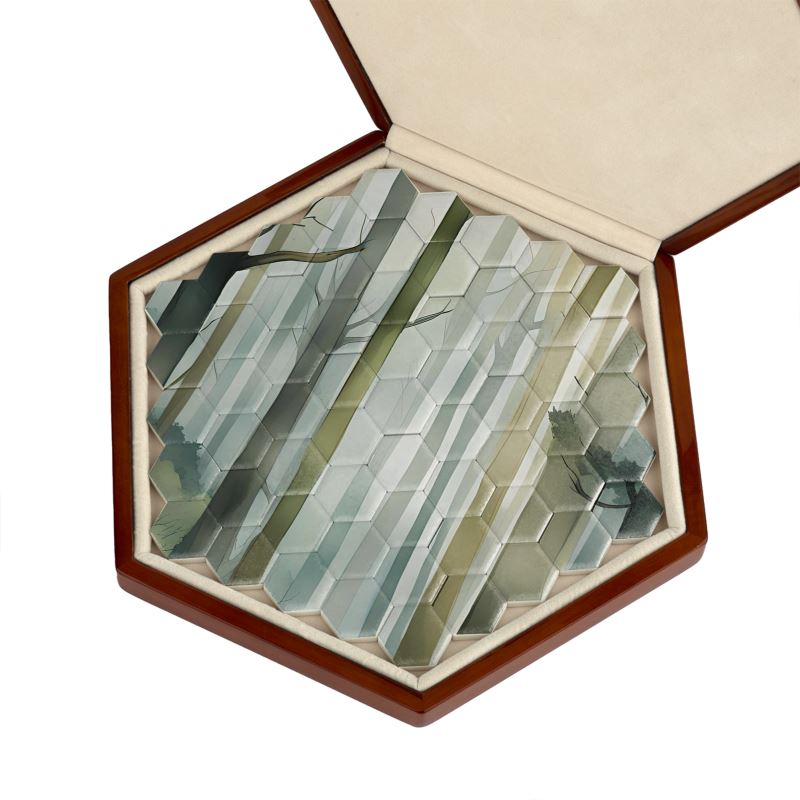 Woodland Canopy | Custom Ceramic Hexagon Puzzle | S3124