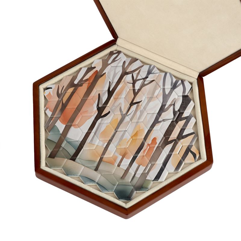 Woodland Canopy | Custom Ceramic Hexagon Puzzle | S3123