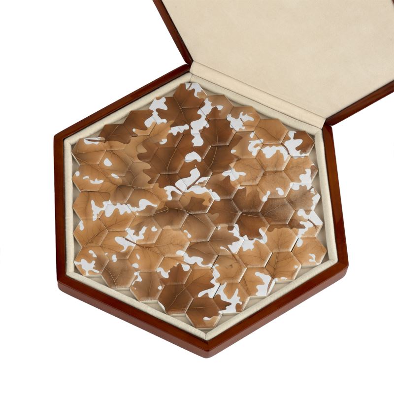 Autumn  Oak Canopy | Custom Ceramic Hexagon Puzzle | S3120