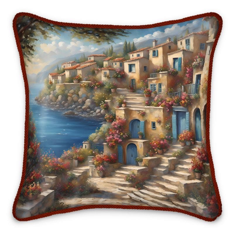 Silk Cushions | Mediterranean Village | S25268