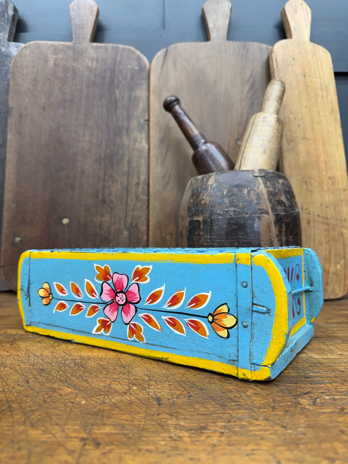 Wooden Painted Herb Planter | S251373