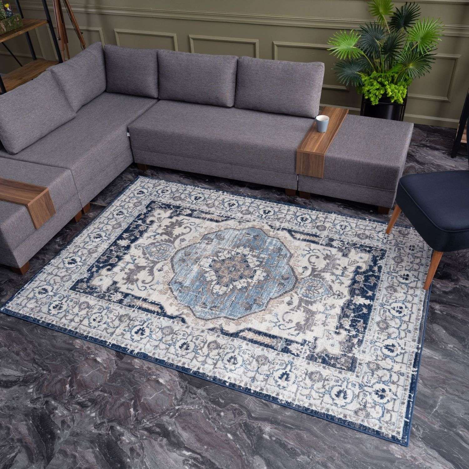 Montana Vintage Navy Rugs | 4040