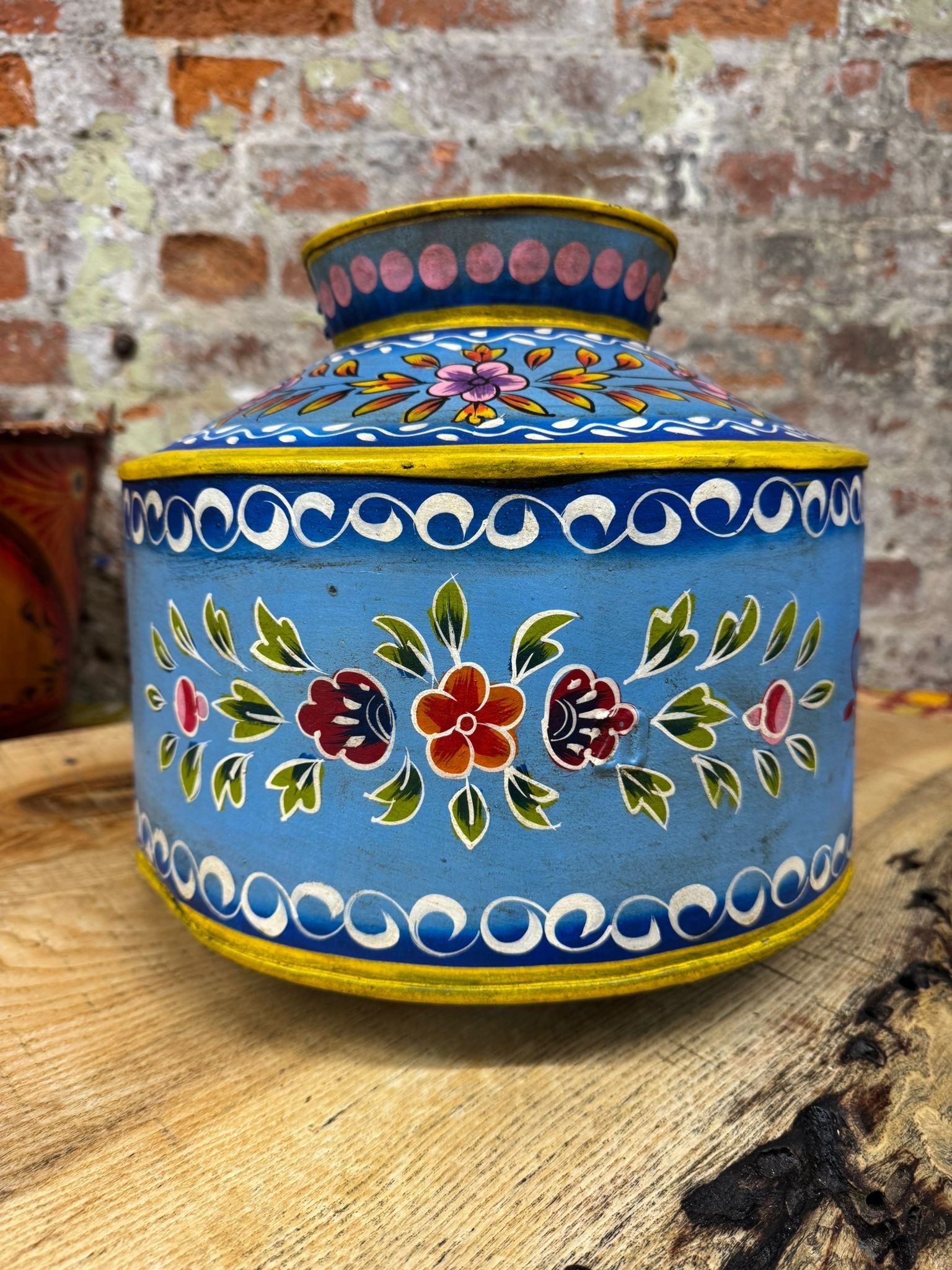 Vintage Painted Metal Vase | S251377