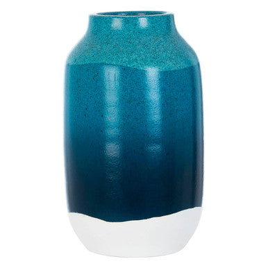 Domo Blue And White Earthenware Vase