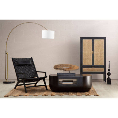 Hubert Brass Finish Arc Floor Lamp