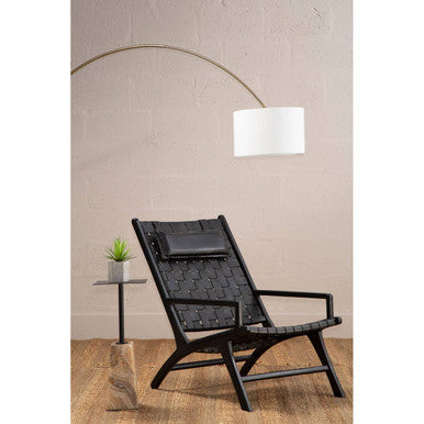 Hubert Brass Finish Arc Floor Lamp