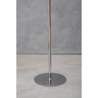 Karter Chrome Finish And White Glass Floor Lamp