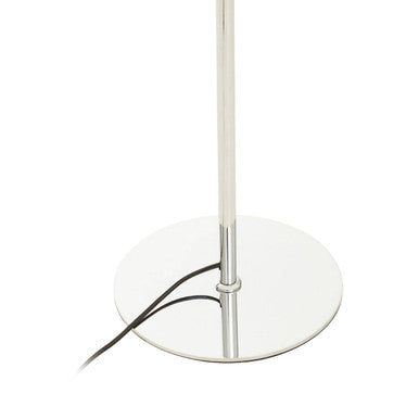 Karter Chrome Finish And White Glass Floor Lamp