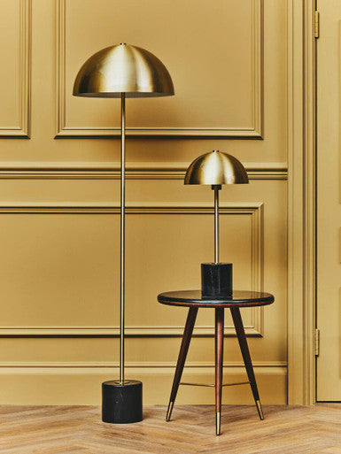 Murdoch Brushed Brass Table Lamp with Black Marble Base