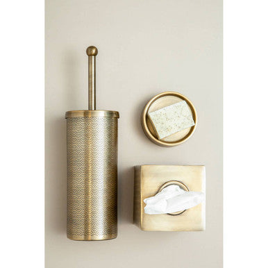 Allegra Etched Metallic Toilet Brush
