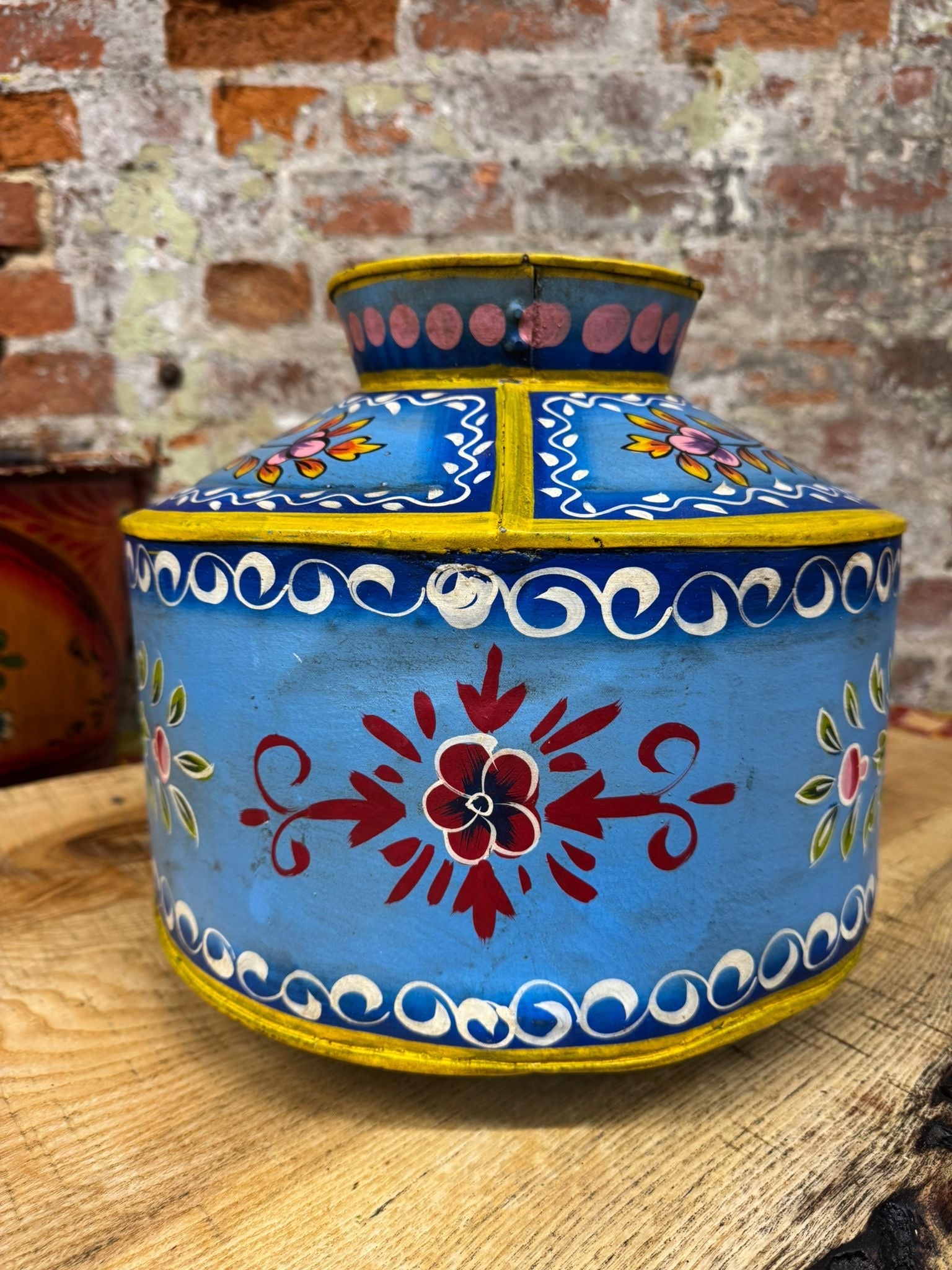 Vintage Painted Metal Vase | S251377