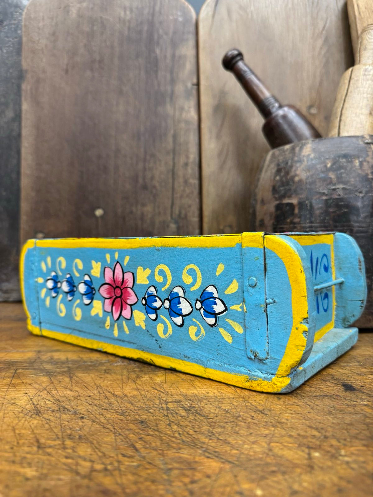 Wooden Painted Storage Box | S251372