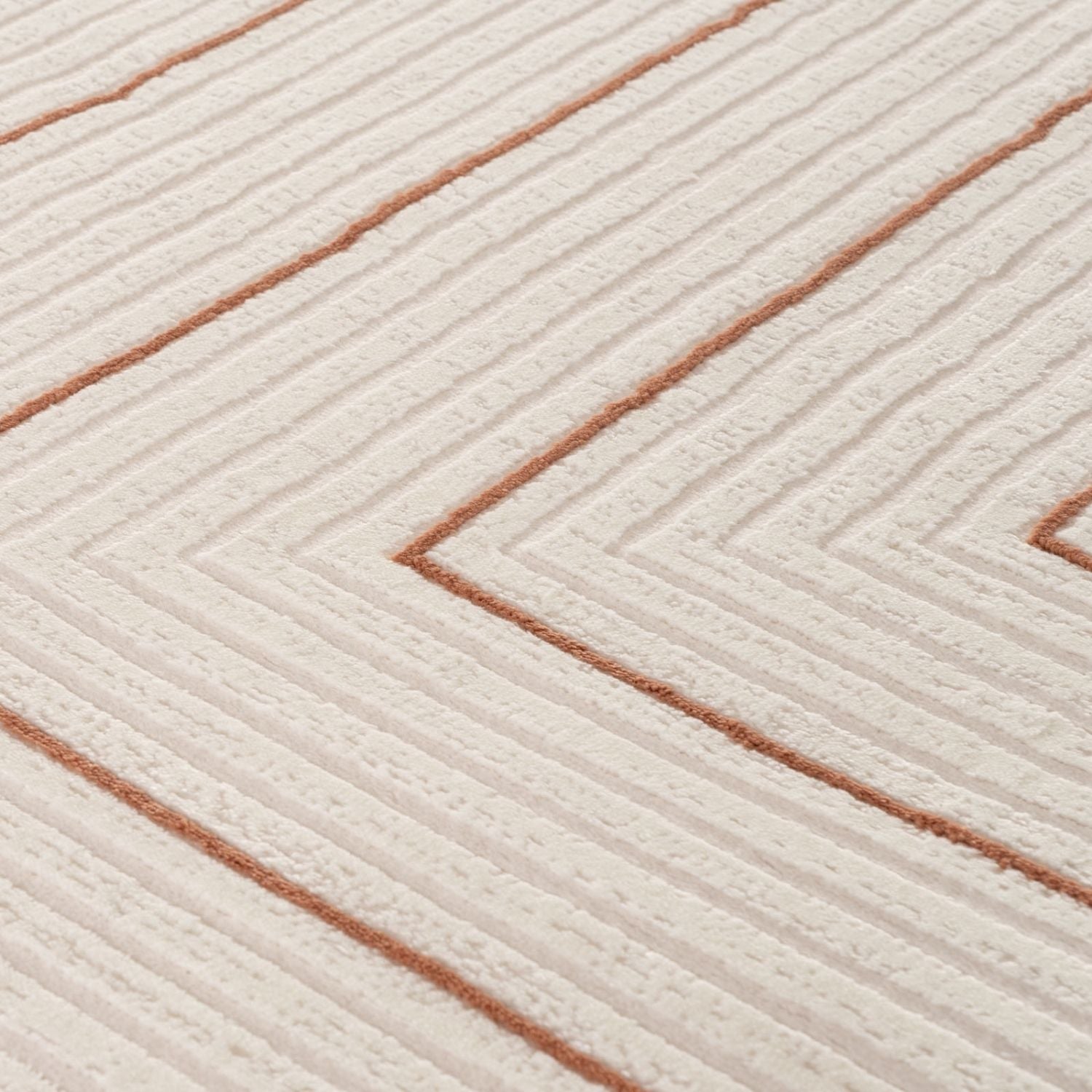 Caramel Cream-Terra Geometric Rug | 6040