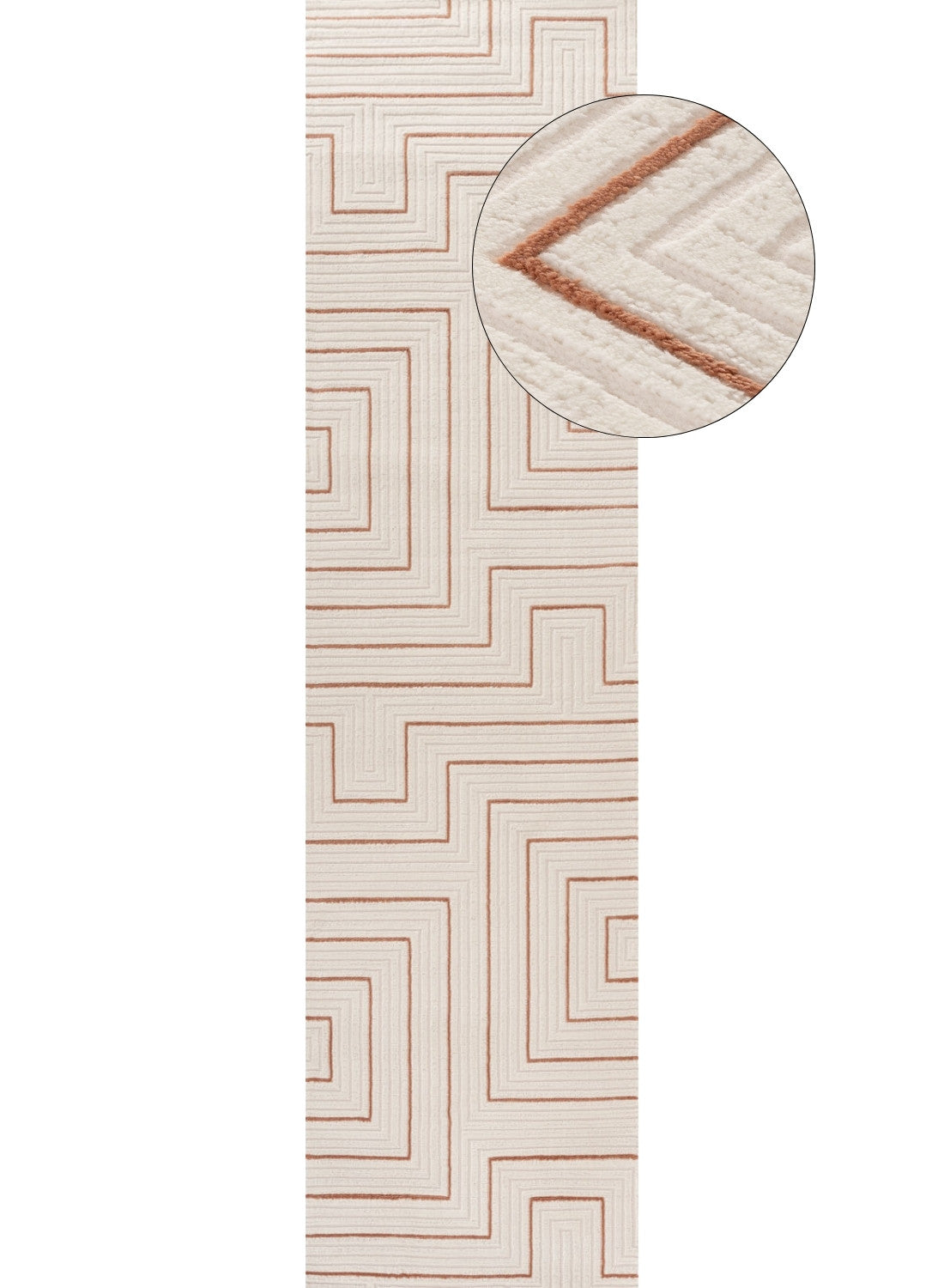 Caramel Cream-Terra Geometric Rug | 6040