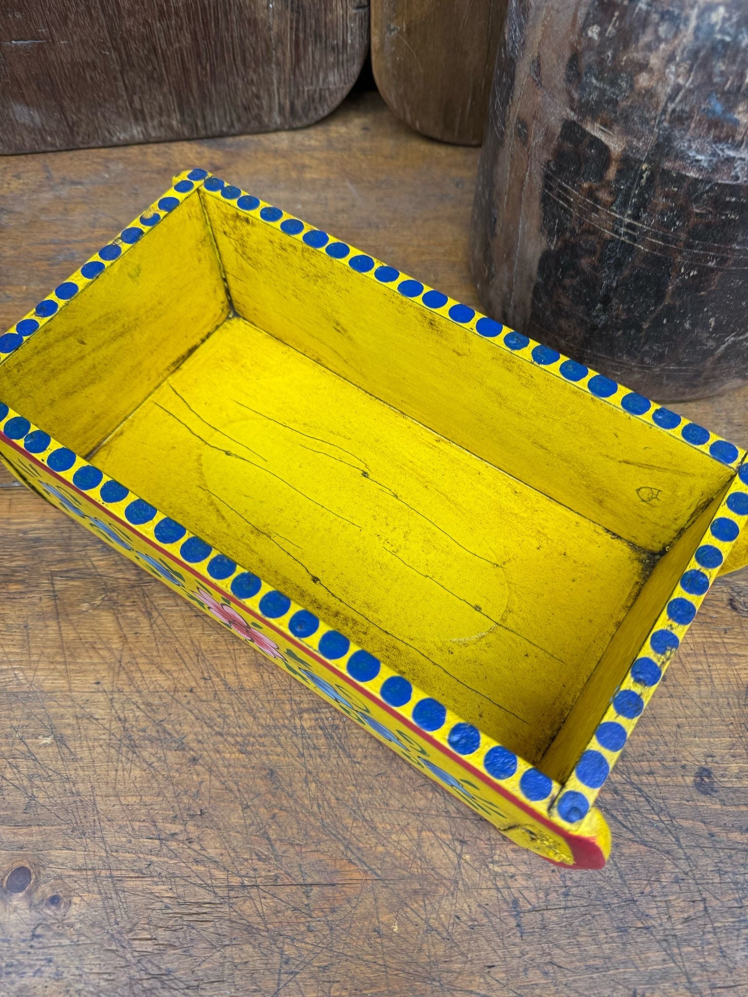 Wooden Painted Storage Box | S251376