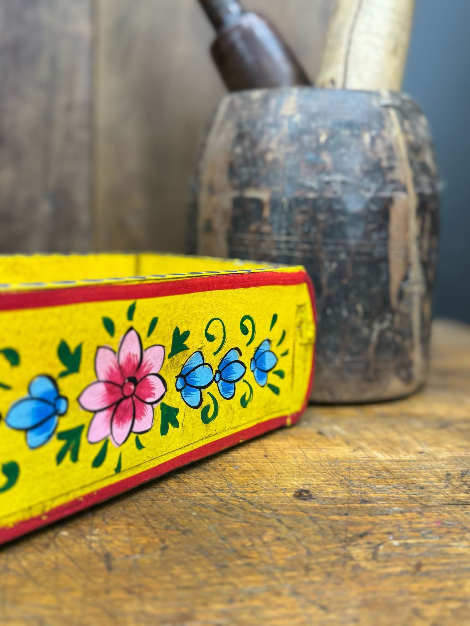 Wooden Painted Storage Box | S251376