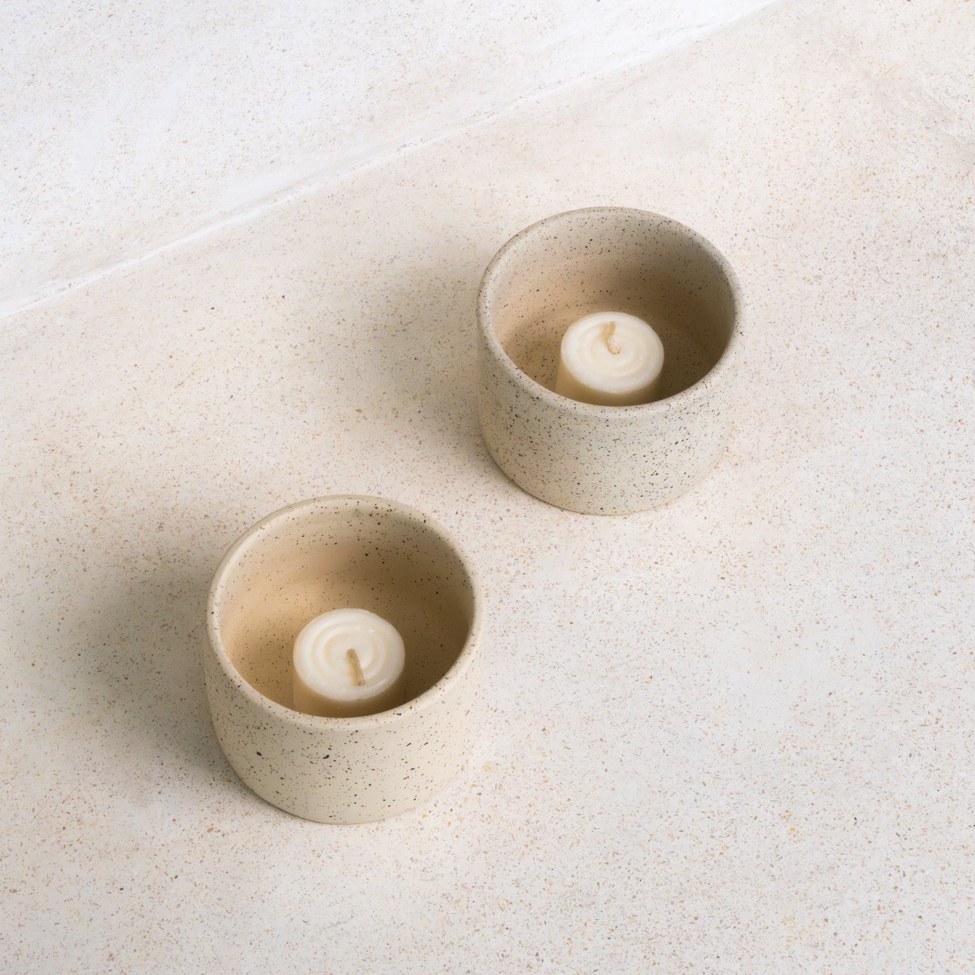 Ayu Ceramic Tea Light Candle Holders