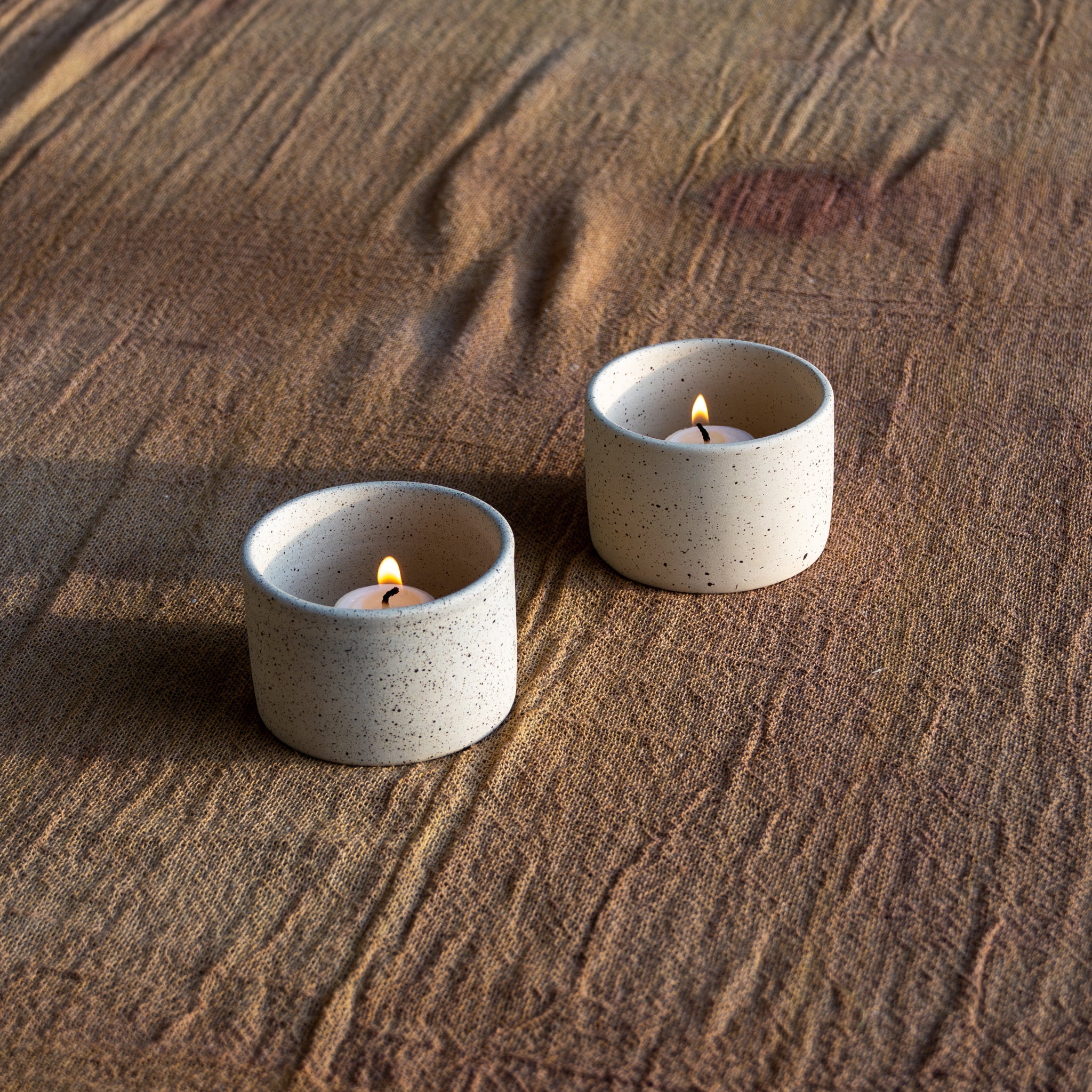 Ayu Ceramic Tea Light Candle Holders