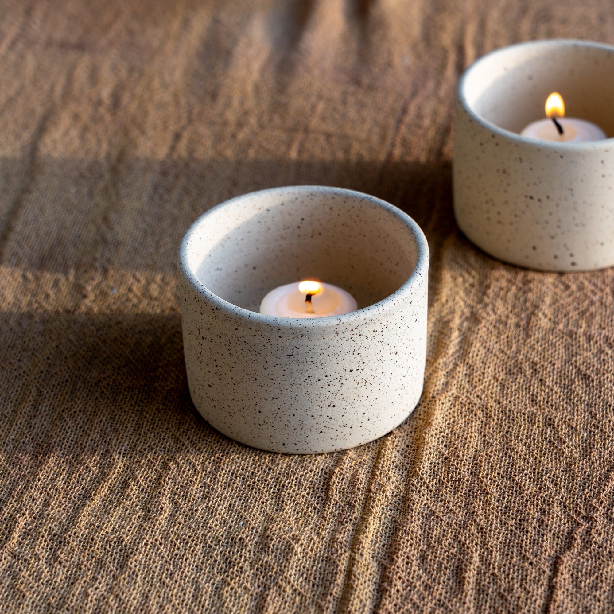 Ayu Ceramic Tea Light Candle Holders