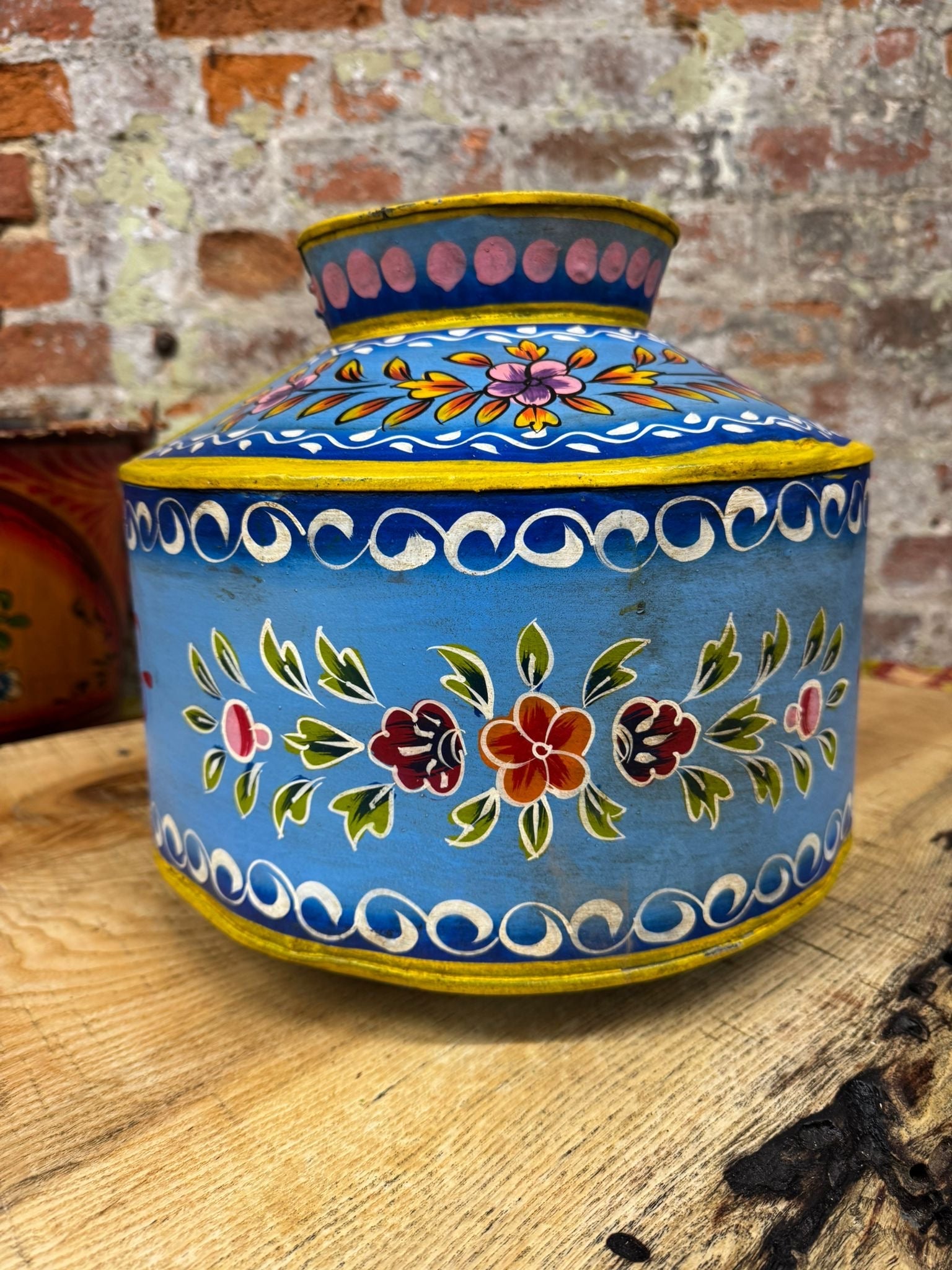 Vintage Painted Metal Vase | S251377