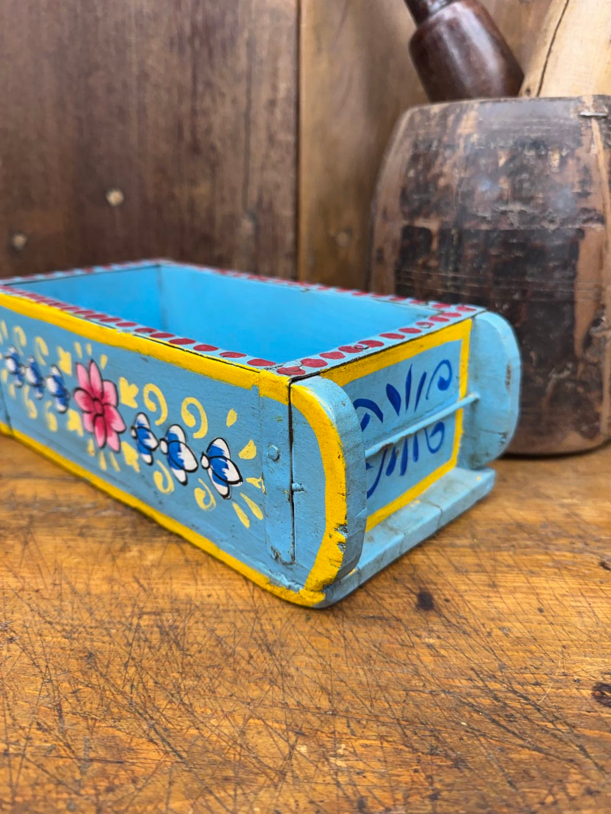 Wooden Painted Storage Box | S251372