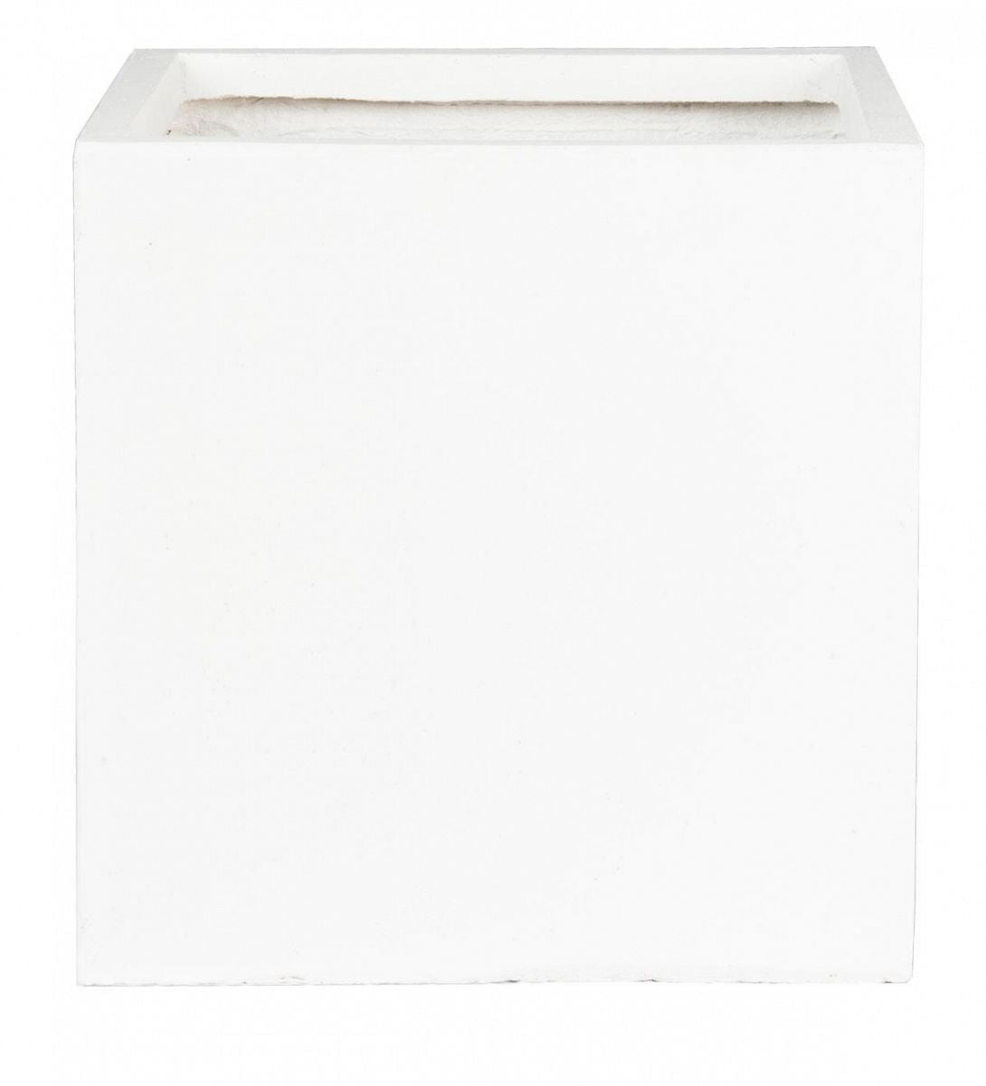 IDEALIST Lite Contemporary Flower Box  | S25351 | Square Garden Planter, Faux Lead Light Concrete Outdoor Large Plant Pot H60 L60 W60 cm, 195L