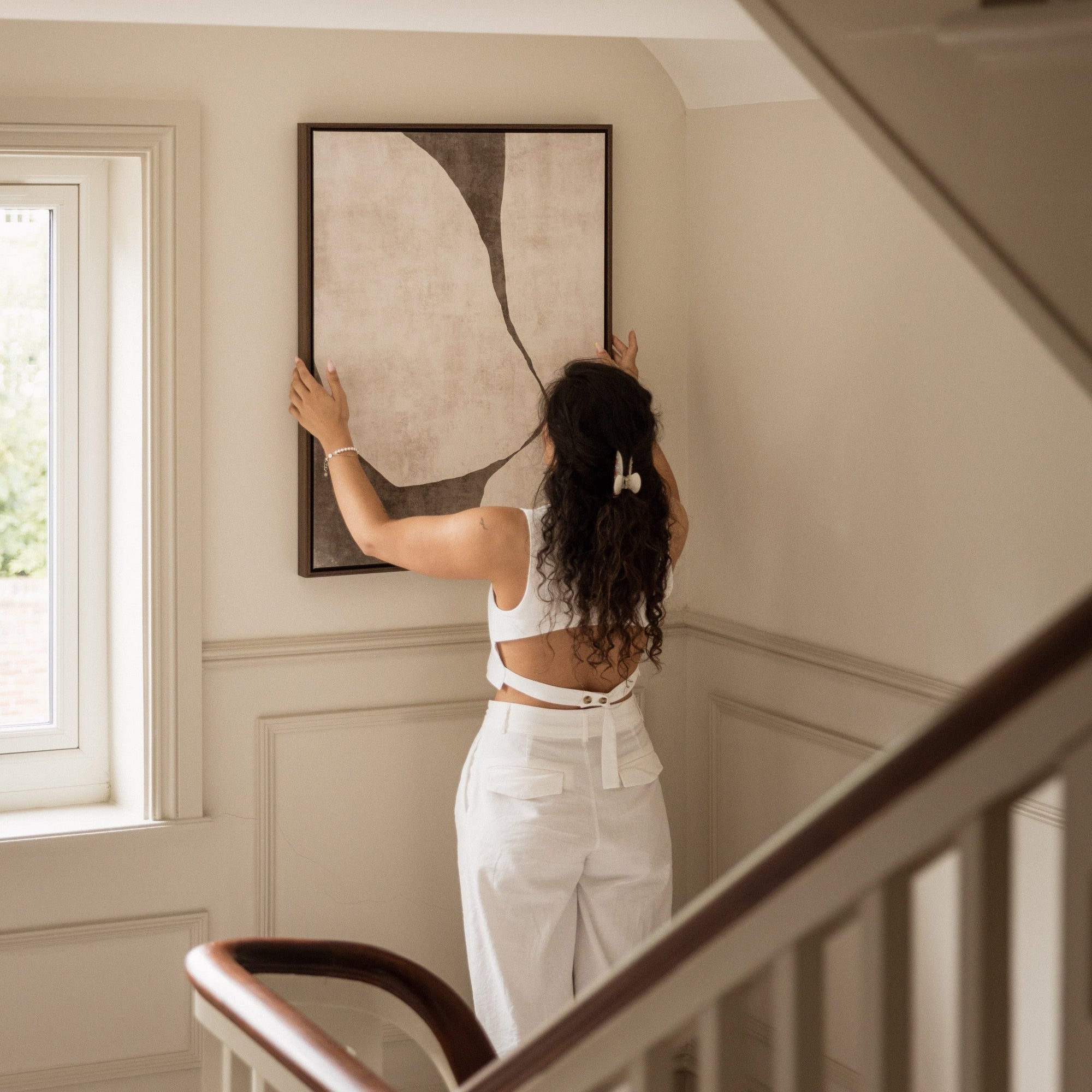 Gigi I Portrait Framed Printed Canvas | S251337