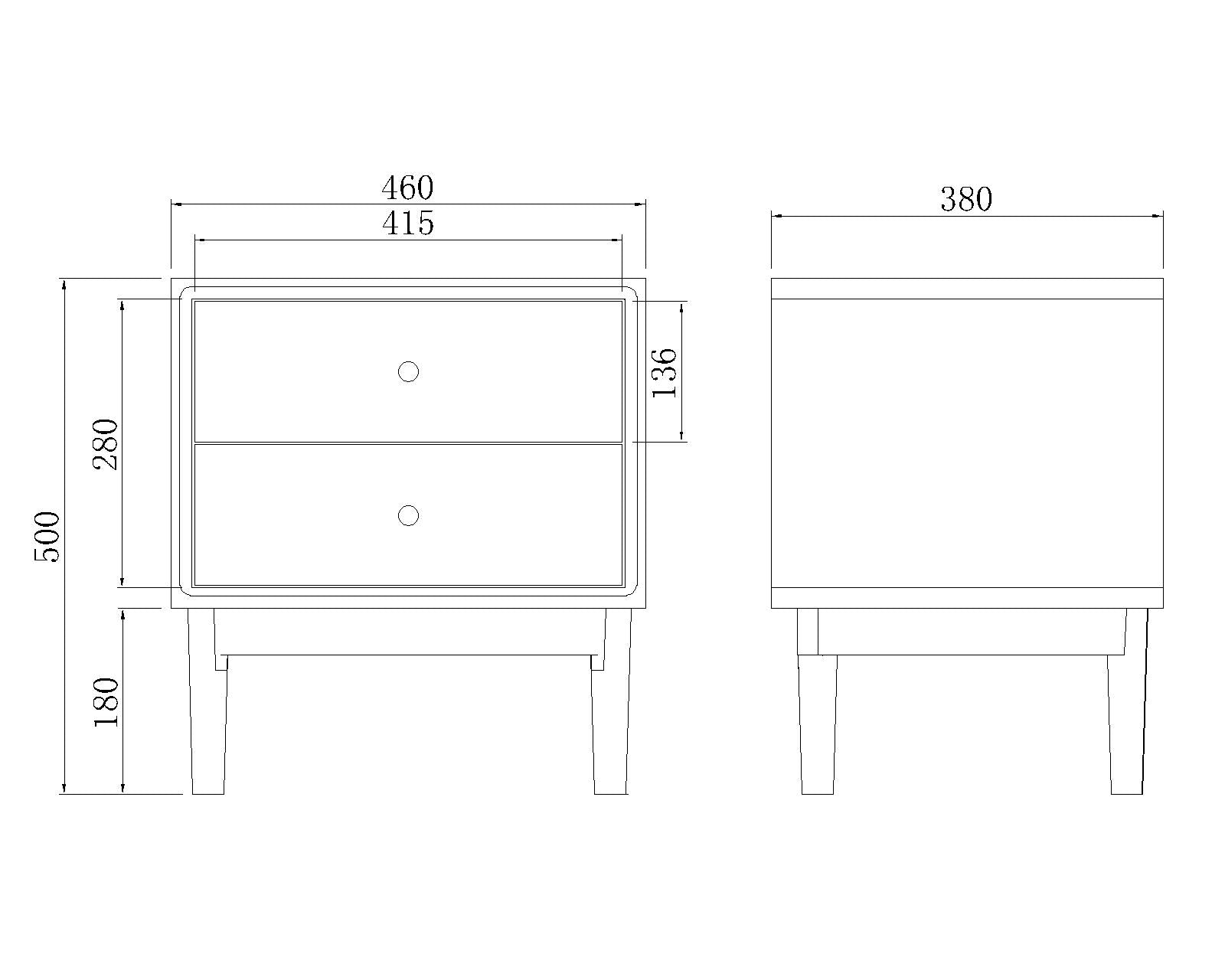 Wright Oak Bedside Table | S25461