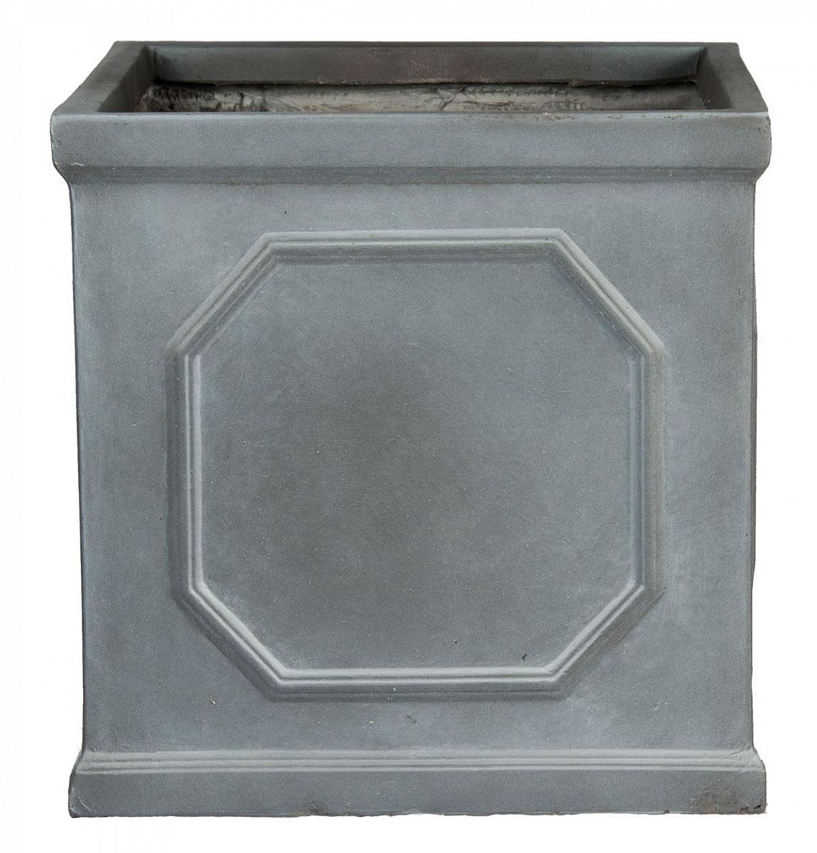 IDEALIST Lite Chelsea Flower Box Square Garden Planter, Faux Lead Light Stone Outdoor Plant | S25346 | Pot W22 H22 L22 cm, 11L