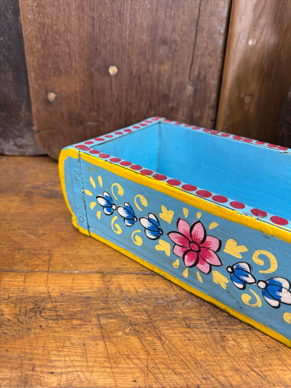 Wooden Painted Storage Box | S251372