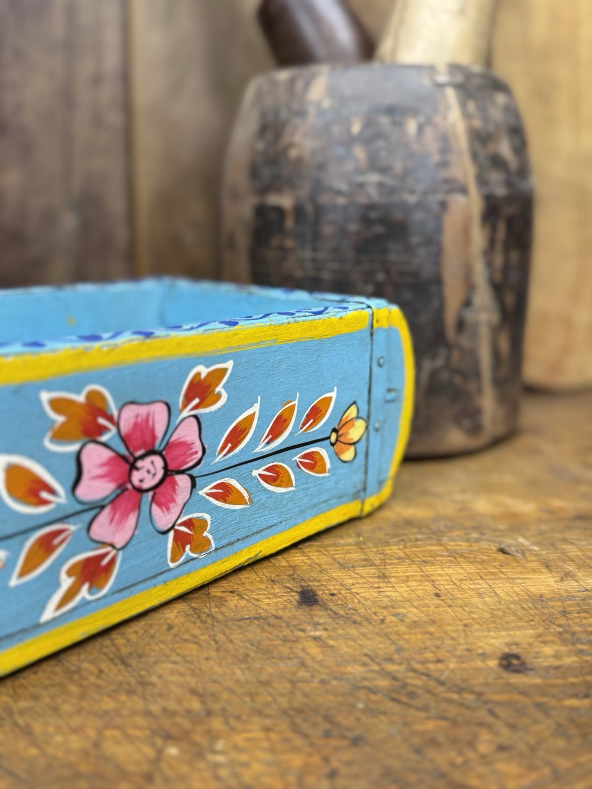 Wooden Painted Herb Planter | S251373